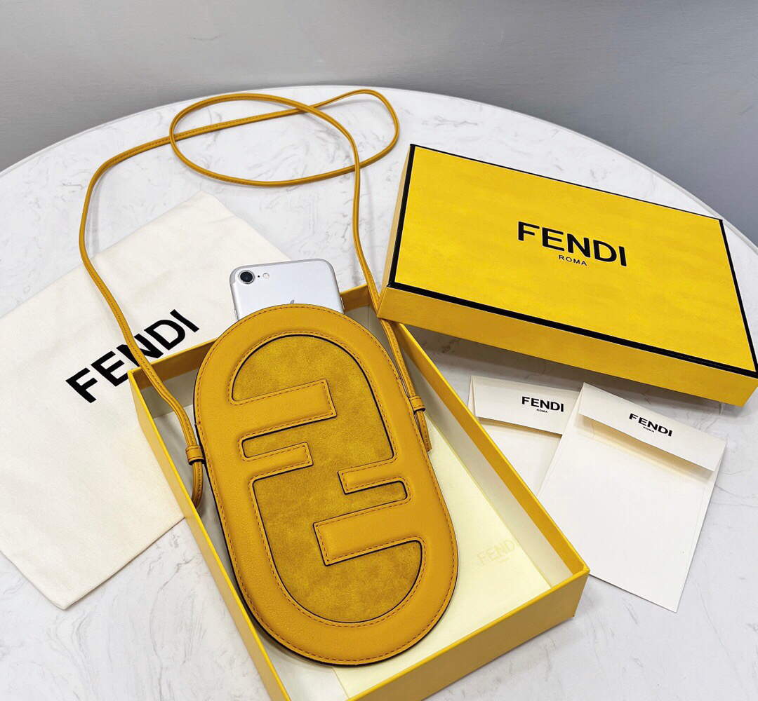 Fendi 8526 Phone Shoulder Bag Yellow - Default Title - View 1