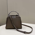 Fendi 8551 Peekaboo Mini Leather Bag Gray - Default Title - View 1