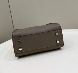 Fendi 8551 Peekaboo Mini Leather Bag Gray - Default Title - View 3