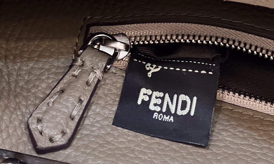 Fendi 8551 Peekaboo Mini Leather Bag Gray - Default Title - View 7
