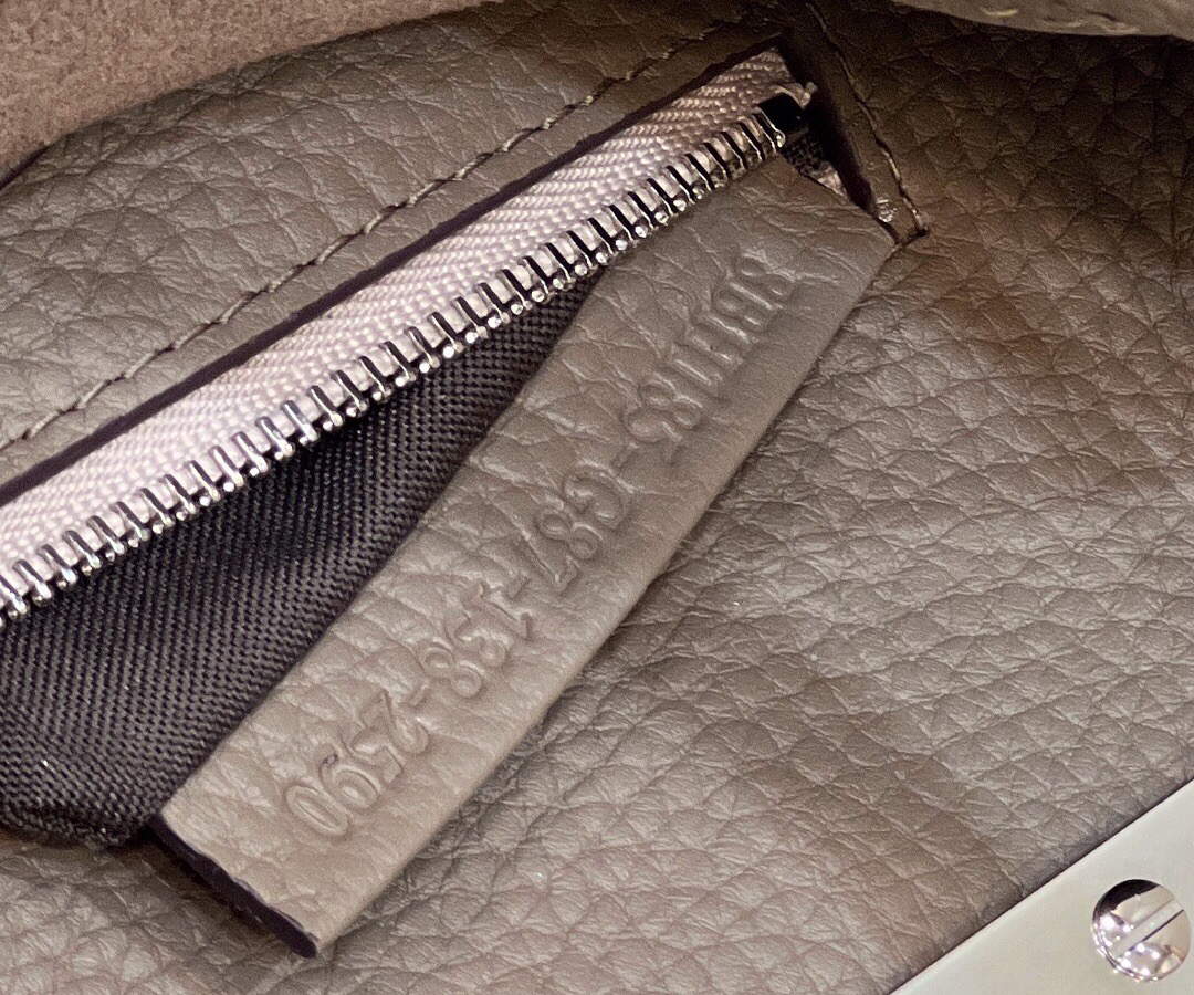 Fendi 8551 Peekaboo Mini Leather Bag Gray - Default Title - View 8