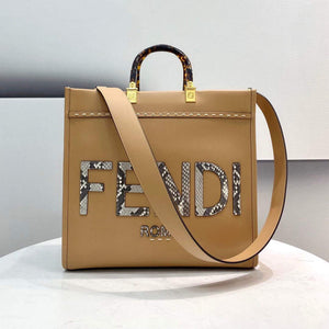 Fendi 8BH386 Sunshine Medium Fendi Tote Bag 8518 Apricot - Default Title - View 1