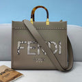 Fendi  8BH386 Sunshine Medium Fendi Tote Bag 8518 Gray - Default Title - View 1