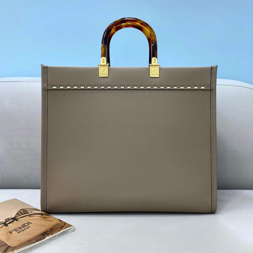 Fendi  8BH386 Sunshine Medium Fendi Tote Bag 8518 Gray