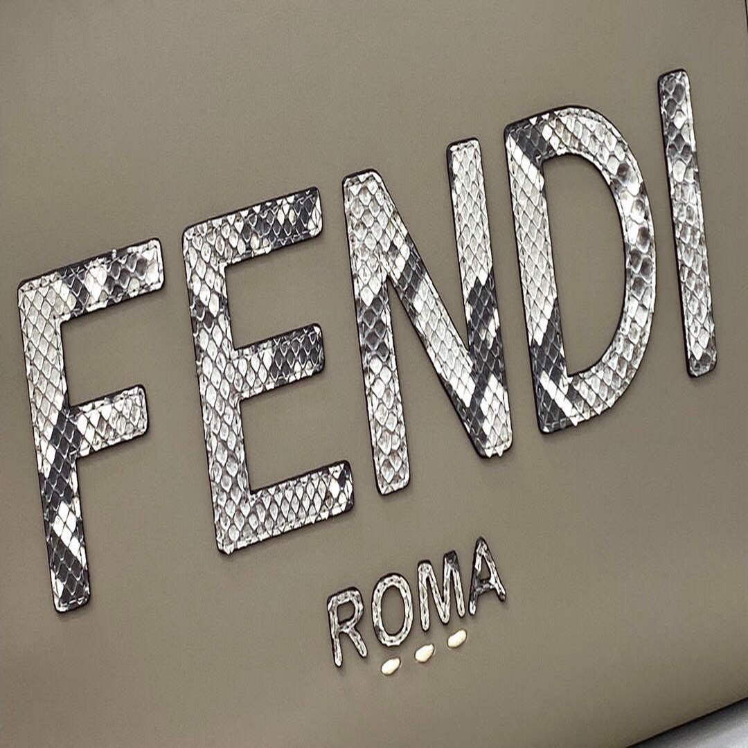 Fendi  8BH386 Sunshine Medium Fendi Tote Bag 8518 Gray