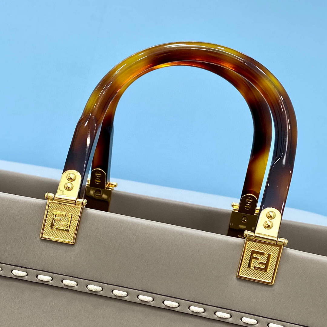 Fendi  8BH386 Sunshine Medium Fendi Tote Bag 8518 Gray