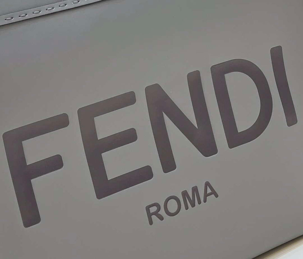Fendi 8BH386 Sunshine Medium Bag Gray leather shopper 8266S