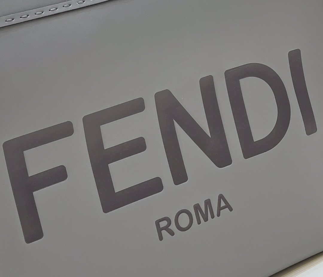 Fendi 8BH386 Sunshine Medium Bag Gray leather shopper 8266S - Default Title - View 5