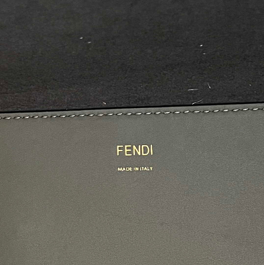 Fendi 8BH386 Sunshine Medium Bag Gray leather shopper 8266S