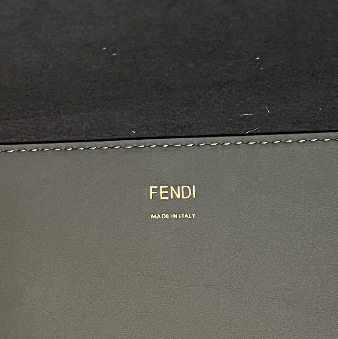 Fendi 8BH386 Sunshine Medium Bag Gray leather shopper 8266S