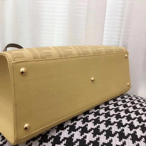 Fendi 8BH374 FENDI PEEKABOO X-TOTE Apricot Canvas Bag - luxibagsmall