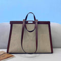 Fendi 8BH374 Peekaboo X Tote Beige Canvas Bag - luxibagsmall