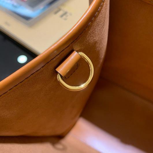 Fendi 8BH372 FENDI Large Sunshine Shopper Bag Brown Leather - luxibagsmall