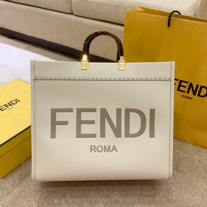 Fendi 8BH386 Sunshine Medium Fendi Tote Leather Bag 8266S Beige - Default Title - View 1