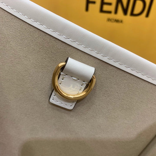 Fendi 8BH386 Sunshine Medium Fendi Tote Leather Bag 8266S Beige