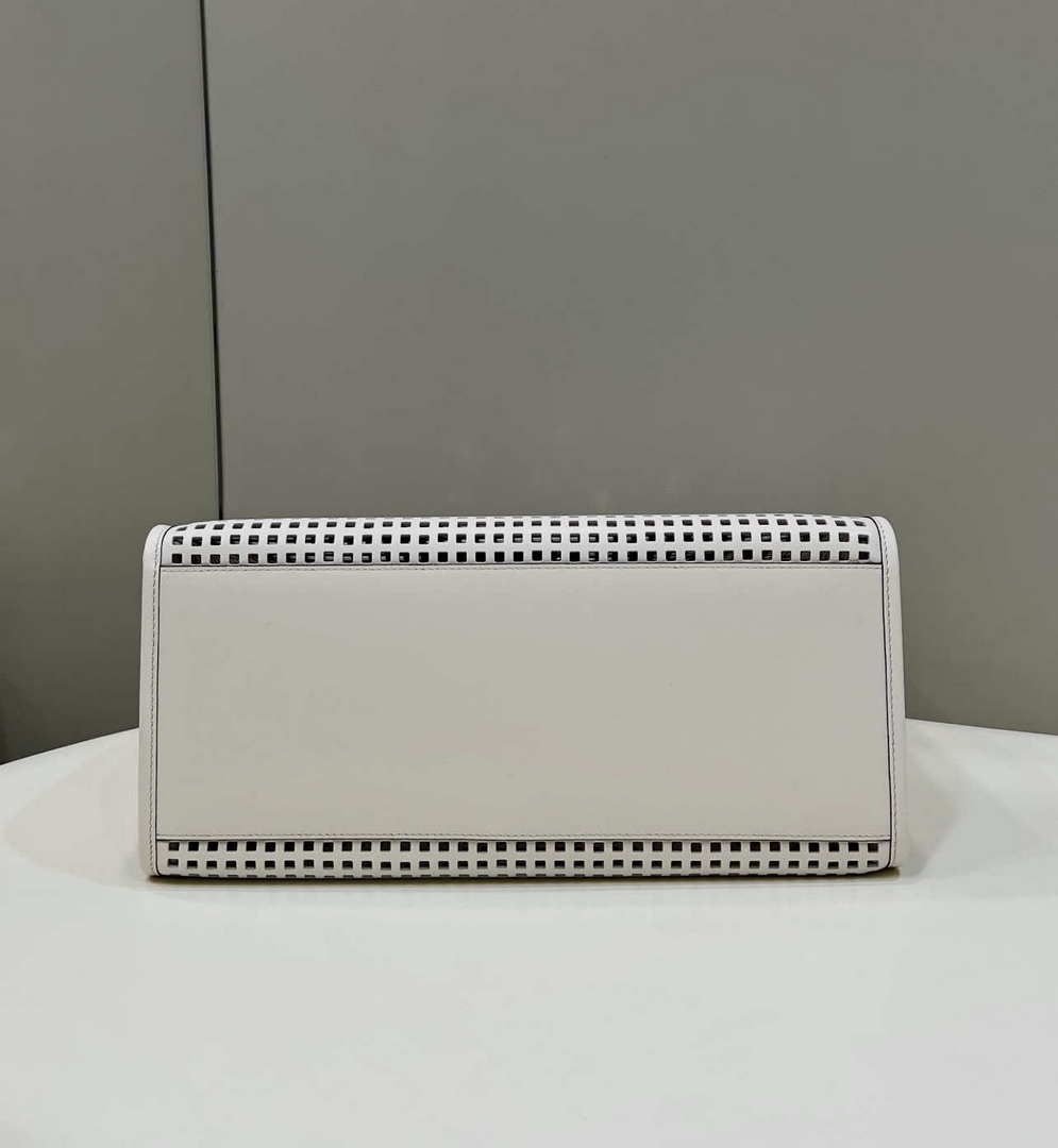 Fendi 8BH386 Sunshine Medium 8575 Two-toned perforated leather shopper