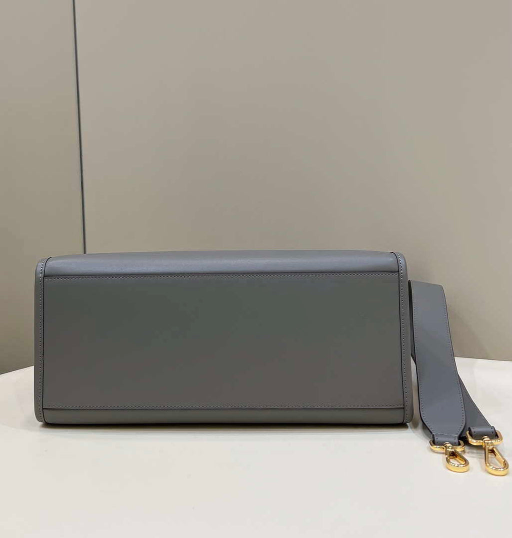Fendi 8BH372 Sunshine Large Bag Gray leather shopper 8266L