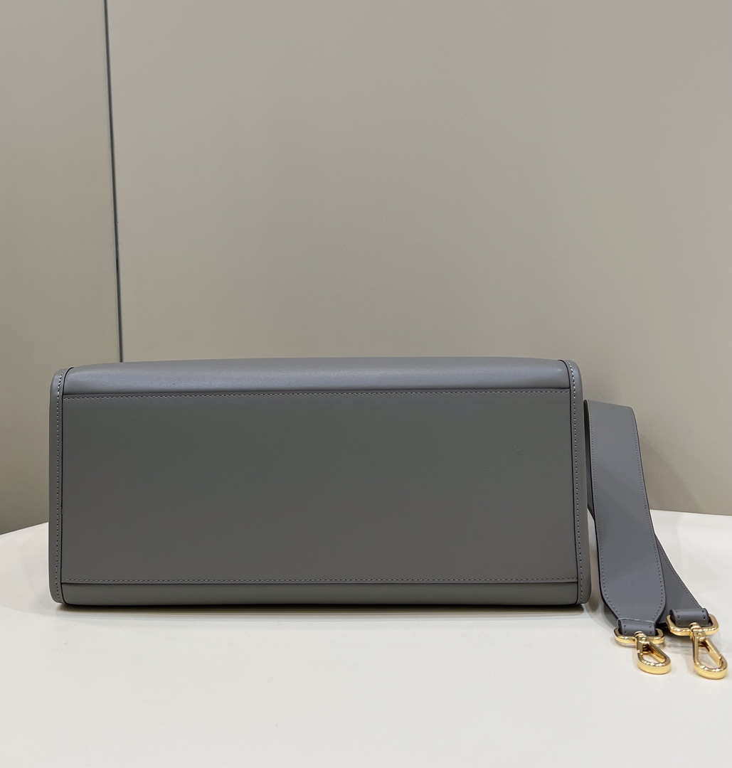 Fendi 8BH372 Sunshine Large Bag Gray leather shopper 8266L