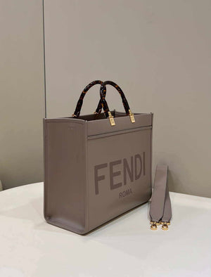 Fendi 8BH386 Sunshine Medium Bag Nude leather shopper 8266S - Default Title - View 3