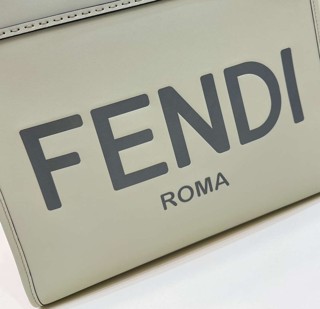 Fendi 8BH386 Sunshine Medium Bag Light Green leather shopper 8266S