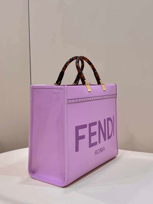 Fendi 8BH386 Sunshine Medium Bag Purple leather shopper 8266S - Default Title - View 3