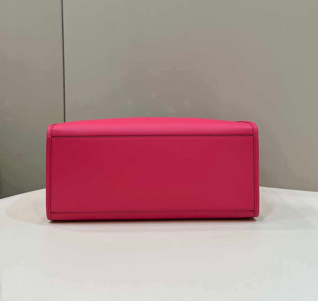 Fendi 8BH386 Sunshine Medium Bag Rose Red leather shopper 8266S