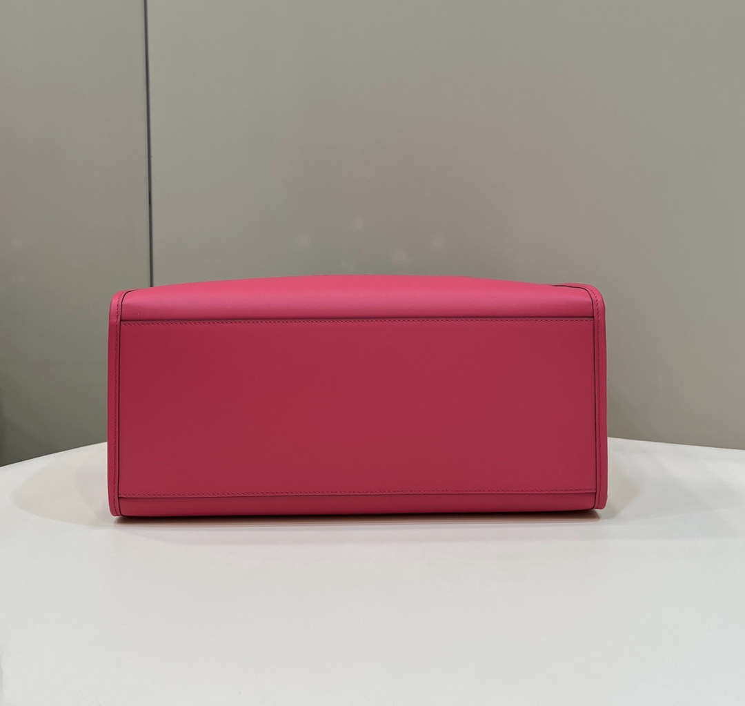 Fendi 8BH386 Sunshine Medium Bag Rose Red leather shopper 8266S