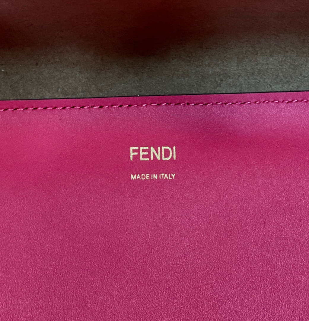 Fendi 8BH386 Sunshine Medium Bag Rose Red leather shopper 8266S