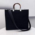 Fendi 8BH386 Sunshine Medium Fendi Tote Bag 8258 Black - Default Title - View 1