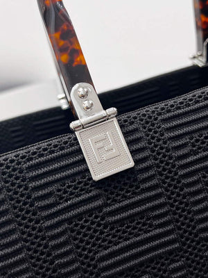 Fendi 8BH386 Sunshine Medium Fendi Tote Bag 8258 Black - Default Title - View 5