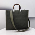 Fendi 8BH386 Sunshine Medium Fendi Tote Bag 8258 Green - Default Title - View 1