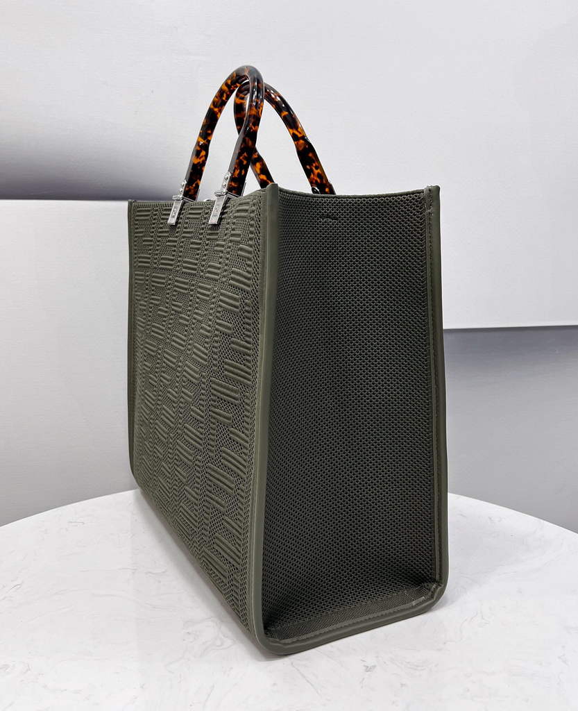 Fendi 8BH386 Sunshine Medium Fendi Tote Bag 8258 Green - Default Title - View 3