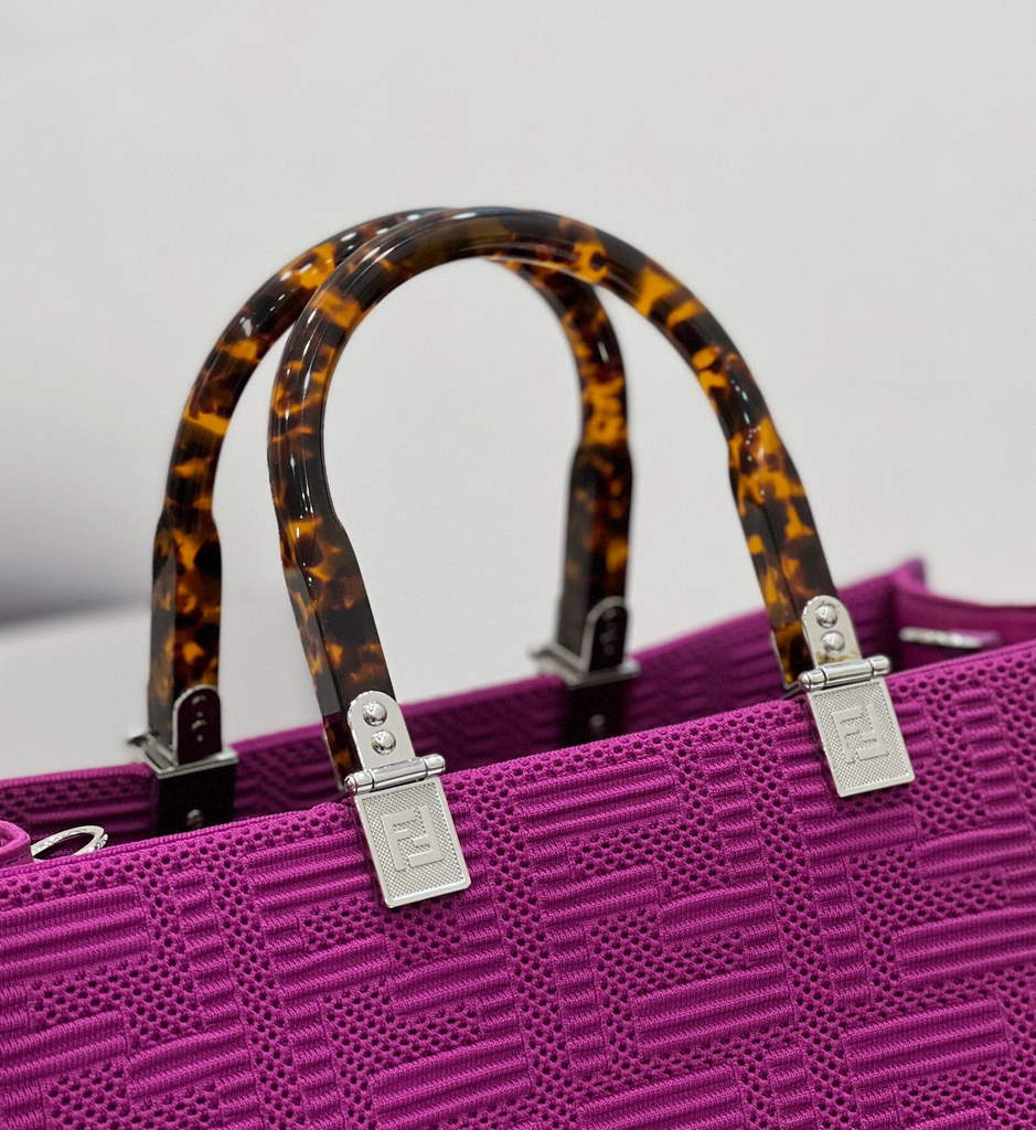 Fendi 8BH386 Sunshine Medium Fendi Tote Bag 8258 Purple - Default Title - View 3