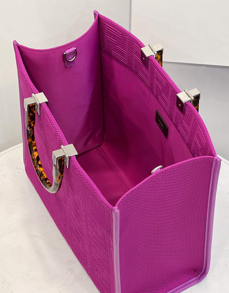 Fendi 8BH386 Sunshine Medium Fendi Tote Bag 8258 Purple - Default Title - View 8