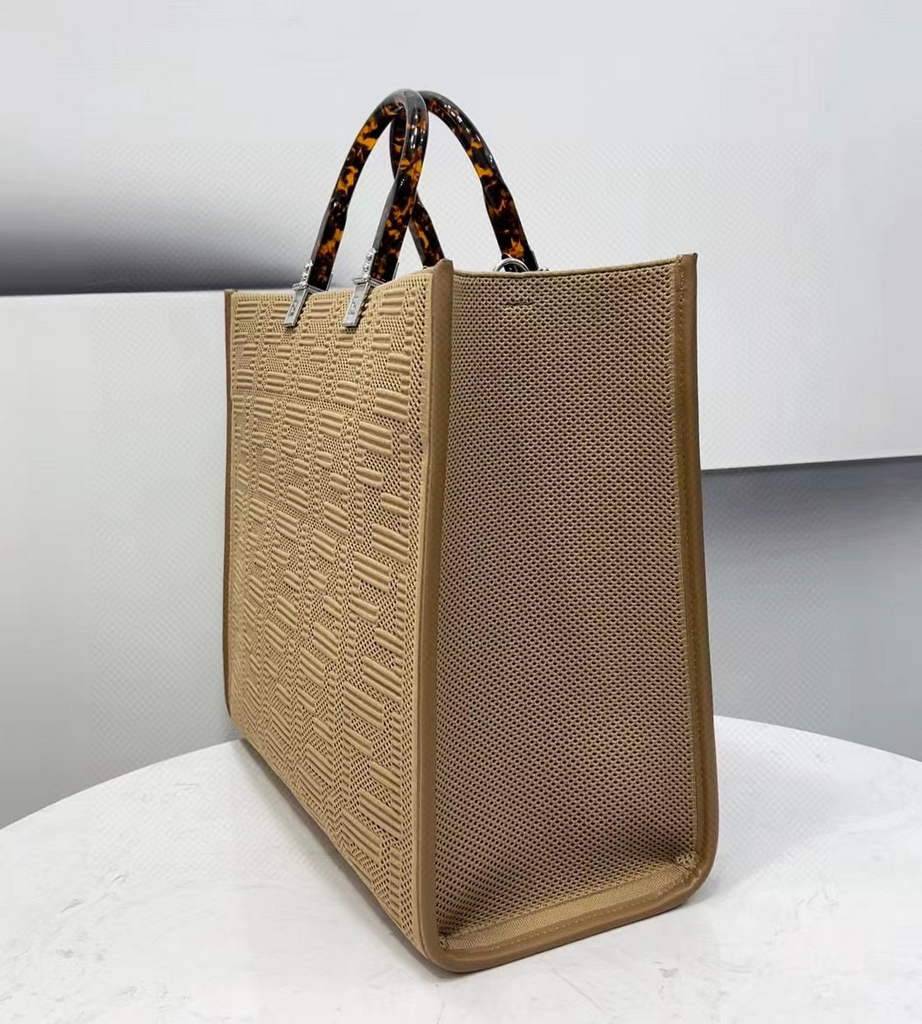 Fendi 8BH386 Sunshine Medium Fendi Tote Bag 8258 Tan