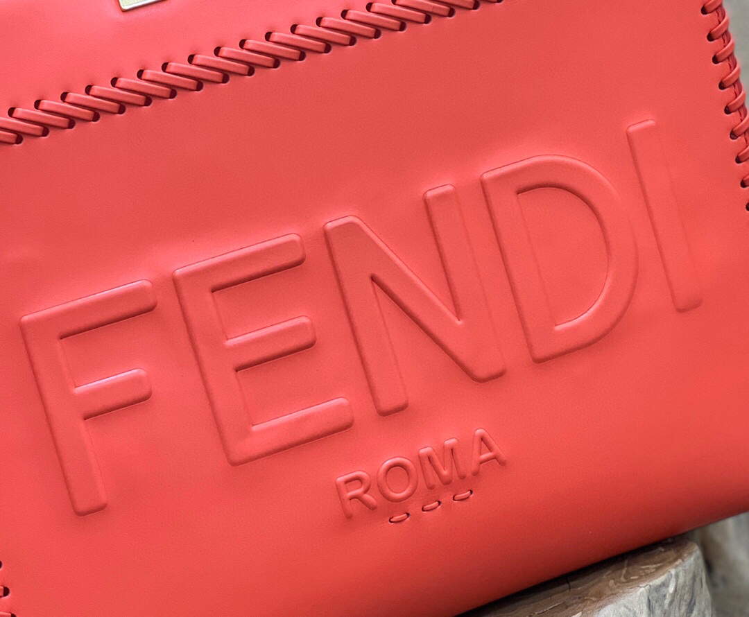 Fendi 8BH386 Sunshine Medium Fuchsia Leather Shopper Bag 8535 Multicolour - Default Title - View 5