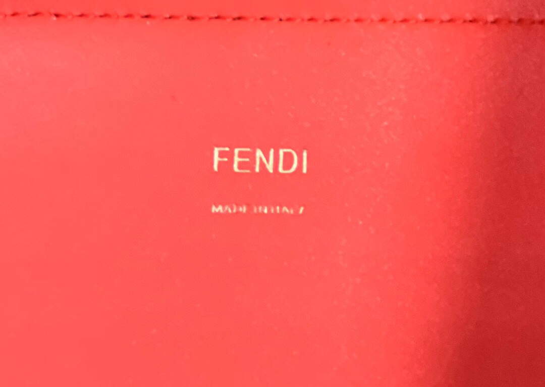 Fendi 8BH386 Sunshine Medium Fuchsia Leather Shopper Bag 8535 Multicolour