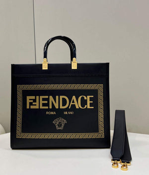 Fendi 8BH386 Sunshine Medium Tote Bag Black - Default Title - View 1