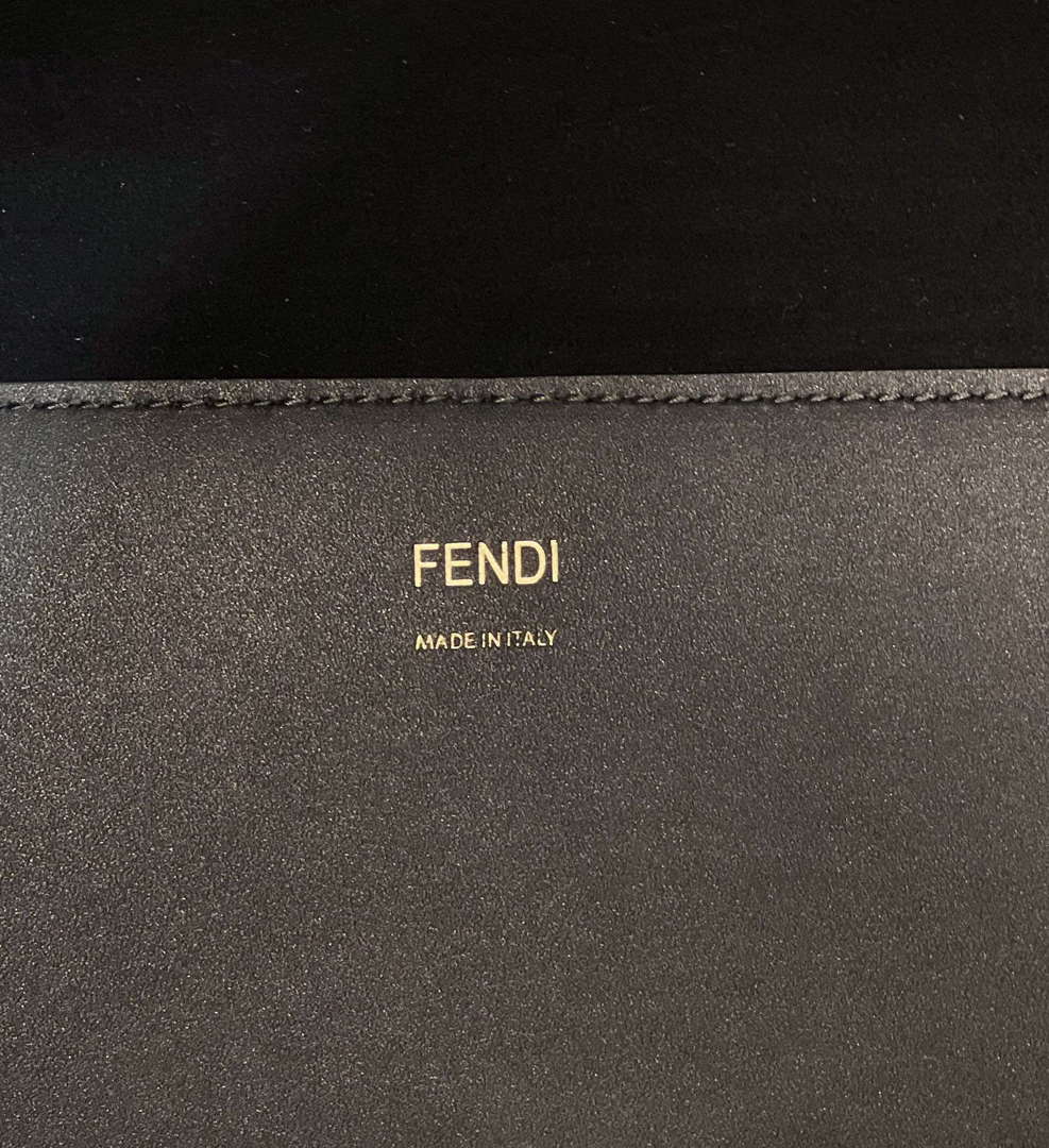 Fendi 8BH386 Sunshine Medium Tote Black Leather and elaphe shopper bag - Default Title - View 7