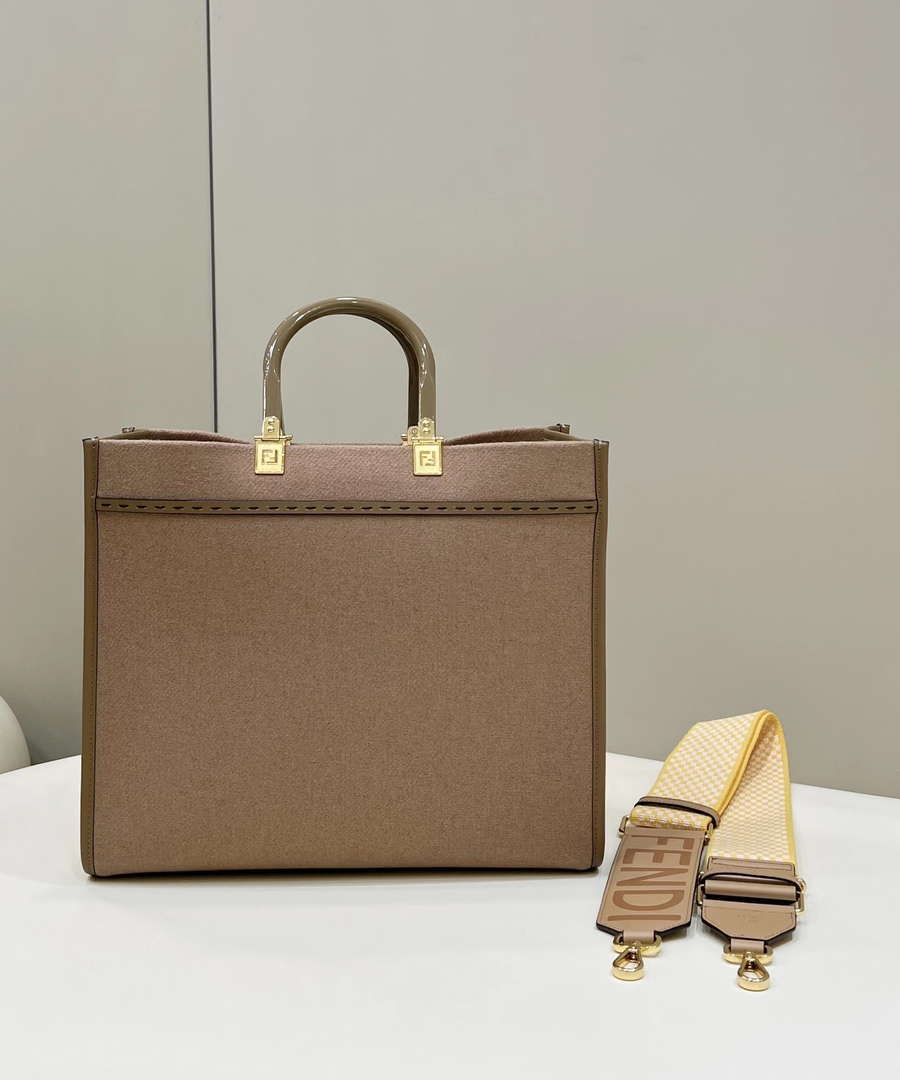 Fendi 8BH386 Sunshine Medium Tote Flannel shopper bag
