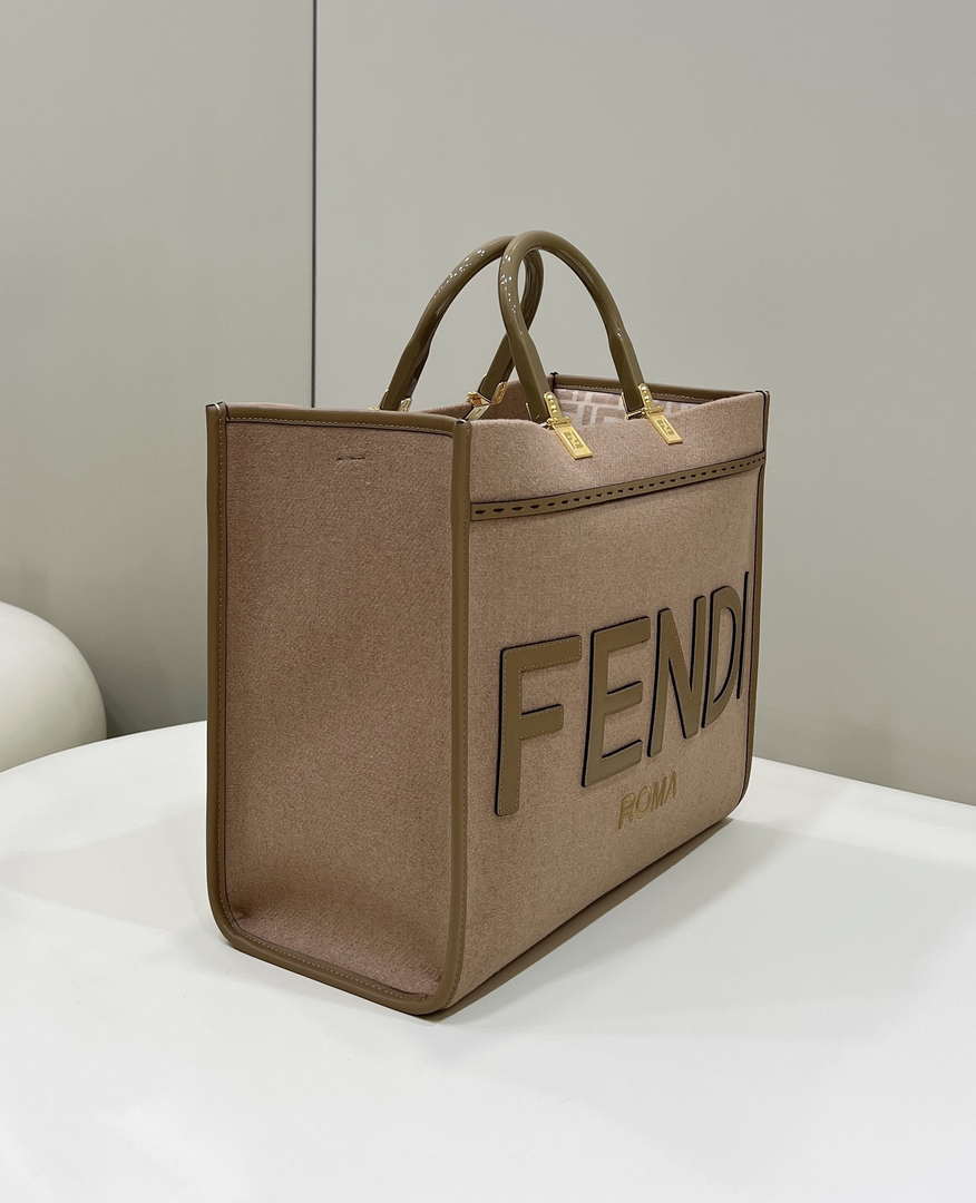 Fendi 8BH386 Sunshine Medium Tote Flannel shopper bag