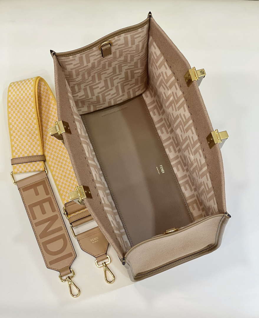 Fendi 8BH386 Sunshine Medium Tote Flannel shopper bag