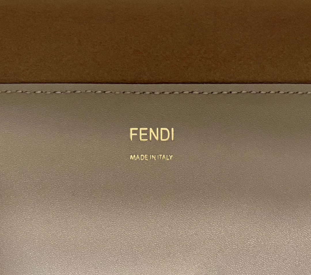 Fendi 8BH386 Sunshine Medium Tote Gray Leather and elaphe shopper bag