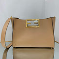 Fendi 8BH391 Fendi way Medium Apricot Leather bag - Default Title - View 1