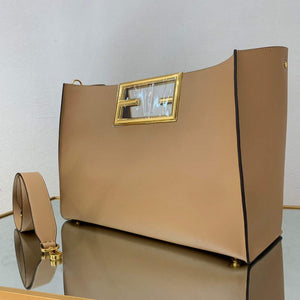 Fendi 8BH391 Fendi way Medium Apricot Leather bag - Default Title - View 4