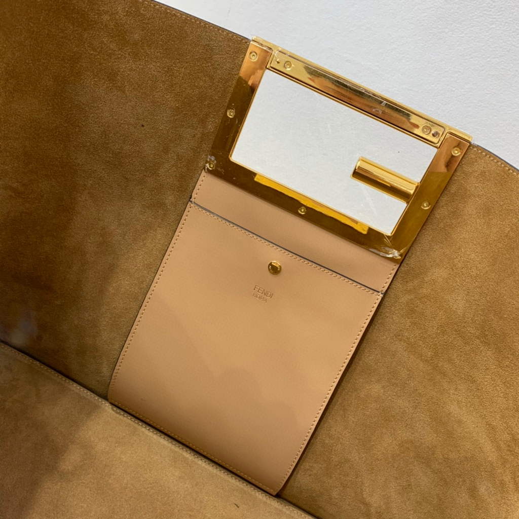 Fendi 8BH391 Fendi way Medium Apricot Leather bag
