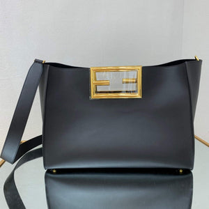 Fendi 8BH391 Fendi way Medium Black Leather bag - Default Title - View 1