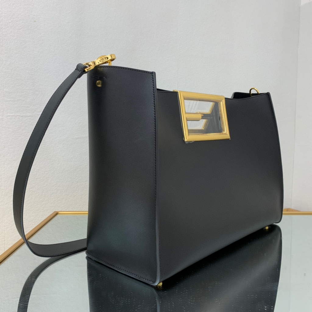 Fendi 8BH391 Fendi way Medium Black Leather bag