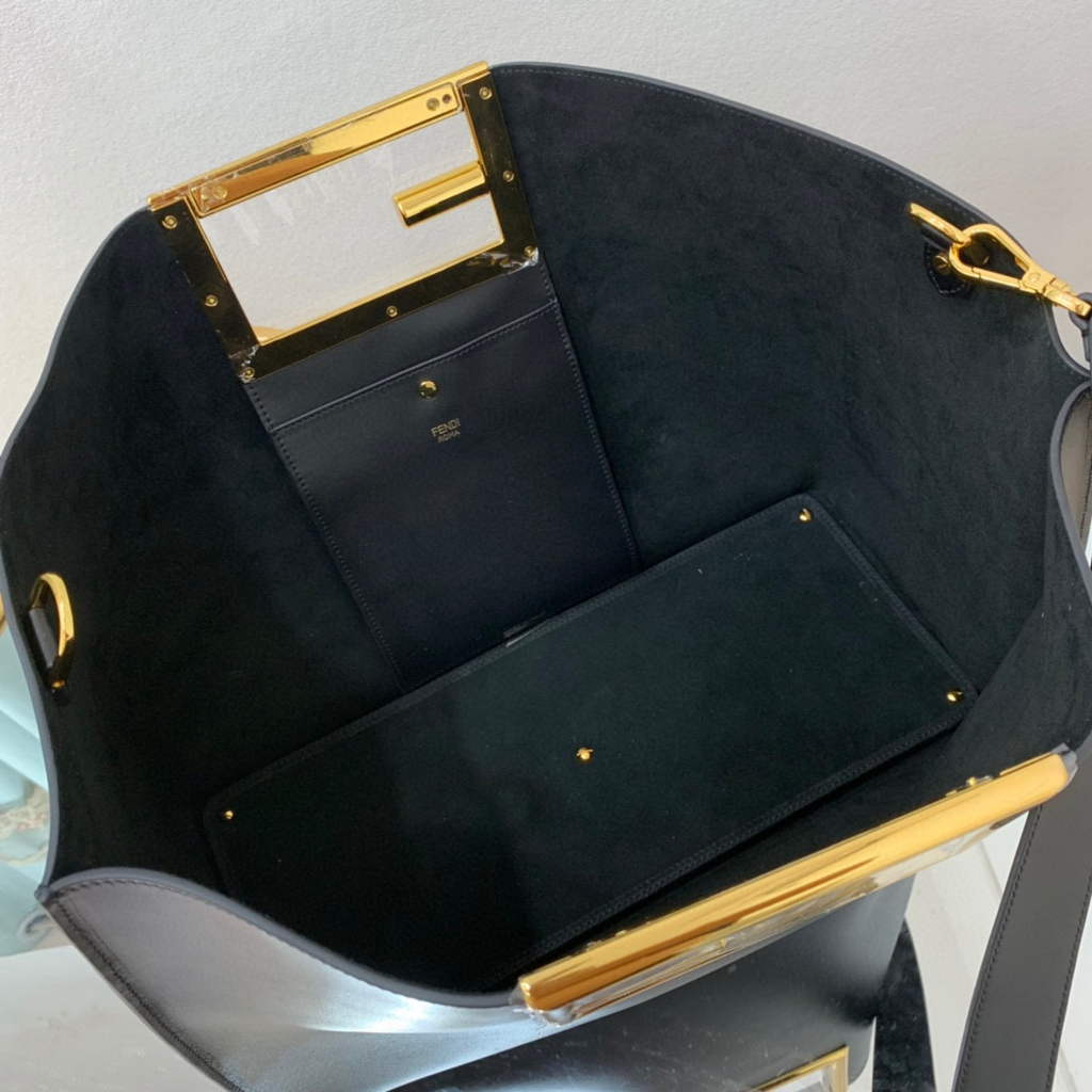 Fendi 8BH391 Fendi way Medium Black Leather bag