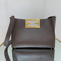 Fendi 8BH391 fendi way medium brown leather bag - Default Title - View 1